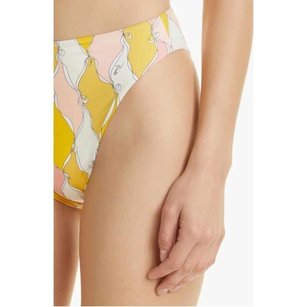 NEW Emilio Pucci Lonsanghe Print Bikini Bottoms Sz. 44